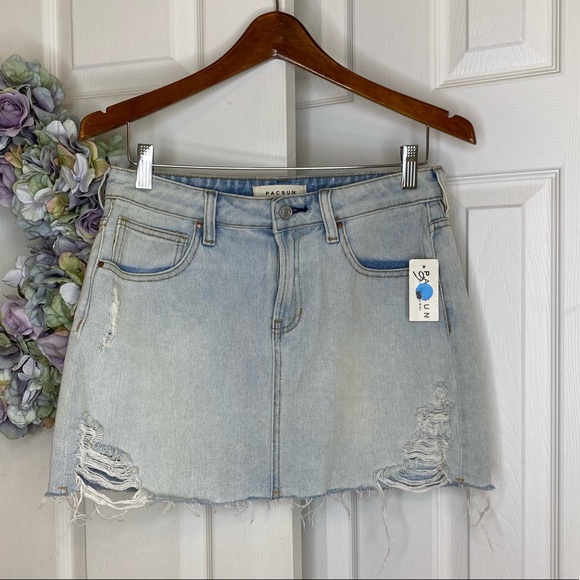 PacSun Dresses & Skirts - PACSUN Candle Blue Jean Skirt
